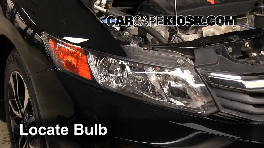 2012 Honda Civic EX-L 1.8L 4 Cyl. Sedan Lights Highbeam (replace bulb)
